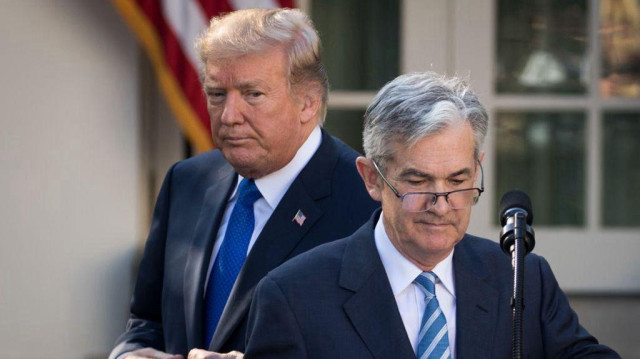 Le président de la Fed Jerome Powell et le président américain Donald Trump.