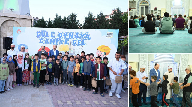 Konya Büyükşehir Belediye Başkanı Uğur İbrahim Altay, Konya’da çocukların her yıl heyecanla beklediği “Güle Oynaya Camiye Gel” projesi kapsamında çocukların sabah namazı coşkusuna ortak oldu.
