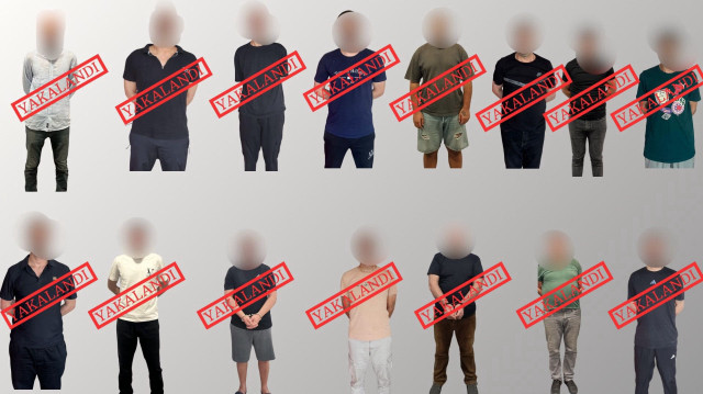 Kırmızı bültenle aranan 14, ulusal seviyede aranan 1 olmak üzere 15 suçlu yakalandı.