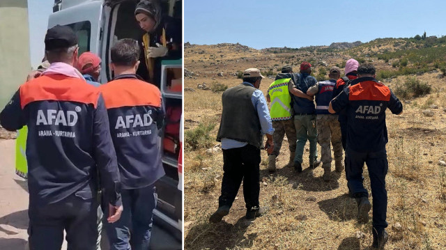 İhbar üzerine bölgeye sevk edilen 112 Acil Sağlık, jandarma ve AFAD ekipleri, arazide arama tarama faaliyeti başlattı.