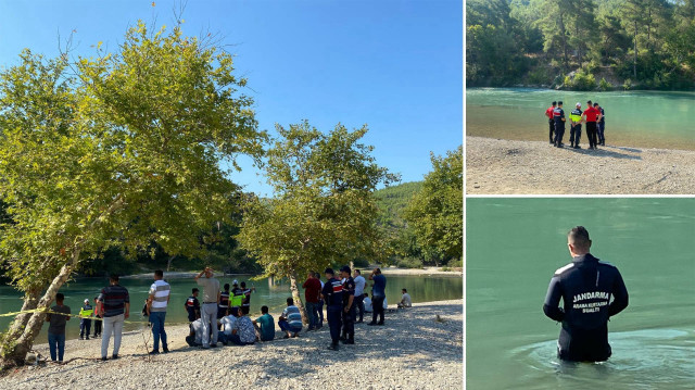 Antalya!da rmakta akıntıya kapılarak kaybolan çocuğu bulmak için ekiplerce arama çalışması yapılıyor. 