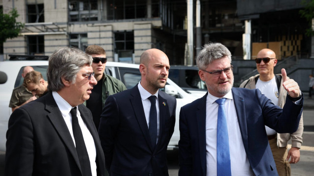 Le ministre français des affaires étrangères Jean-Noel Barrot, en visite en Ukraine le 21 juillet 2025.