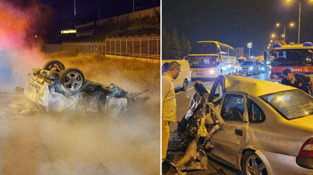 Kazada iki araç hurdaya döndü iki sürücü de hayatını kaybetti.