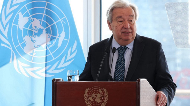 Le secrétaire général des Nations unies, Antonio Guterres, prononce un discours sur le climat et les énergies renouvelables au siège de l'ONU à New York, le 22 juillet 2025.