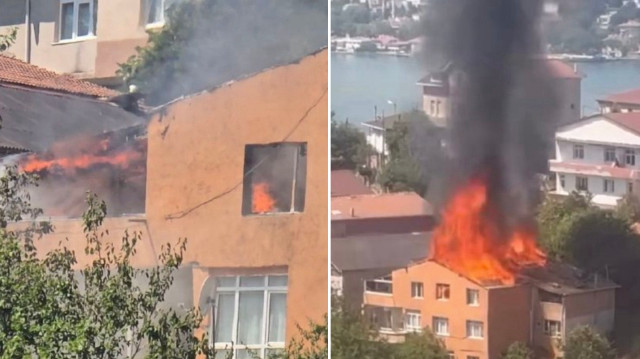 Yangında binada hasar oluşurken, olayla ilgili inceleme başlatıldı.