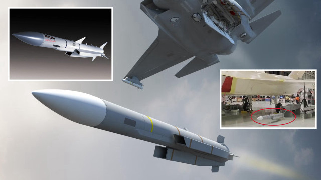 Türkiye'nin meteor füzesine muadil olarak geliştirdiği Gökhan Füzesi, KAAN savaş uçağının ilk prototipinin yanında görüntülenmişti.