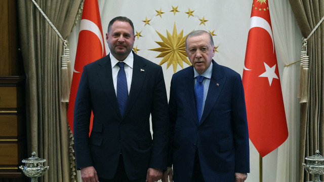 Cumhurbaşkanı Erdoğan, Ukrayna Devlet Başkanlığı Ofisi Başkanı Yermak'ı kabul etti