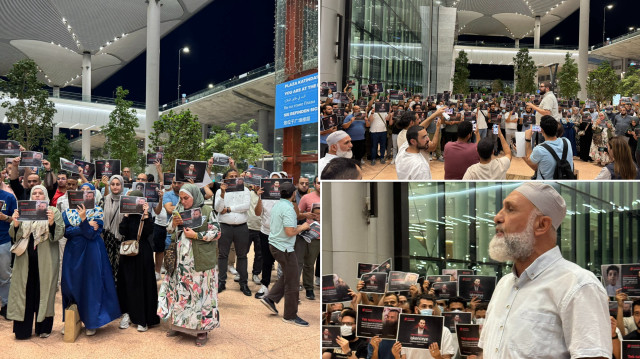 Open Rafah, İstanbul Havalimanı'nda eylem gerçekleştirdi.