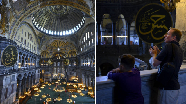 Tarihte 3 kez inşa edilen, 15 asır ayakta kalmayı başaran Ayasofya'da yerli ve yabancı turistlerin ziyaretini kolaylaştıran uygulamalar hayata geçirilirken, cami yapay zeka destekli sistemlerle korunuyor.