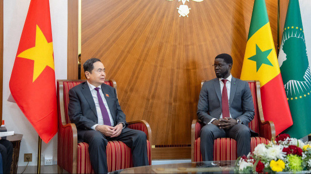 Le Président sénégalais Bassirou Diomaye Faye a reçu en audience Trân Thanh Mân, Président de l’Assemblée nationale du Vietnam, en visite au Sénégal, le 23 juillet 2025.