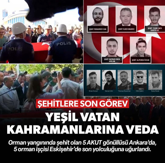 Yeşil vatan kahramanlarına veda