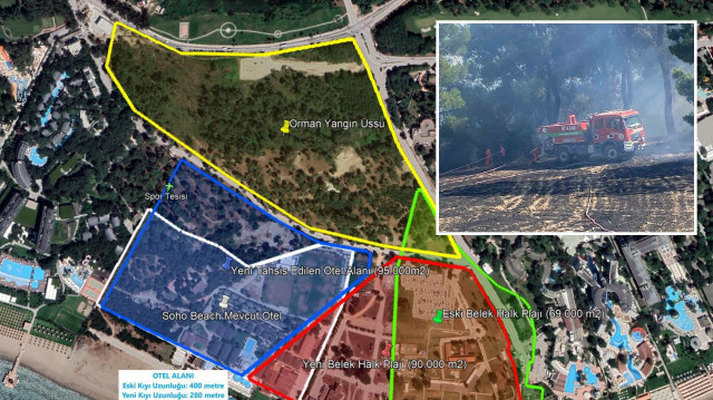 Belek'te yangın üssü alanına otel yapılacağı yönündeki iddialar Kültür ve Turizm Bakanlığı tarafından yalanlandı.