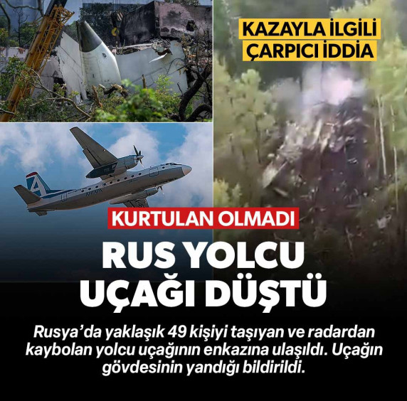 Rus yolcu uçağı düştü