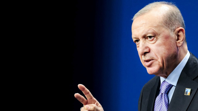 Le président turc Recep Tayyip Erdogan s'exprime lors d'une conférence de presse après le sommet de l'Organisation du traité de l'Atlantique Nord (OTAN) à La Haye, le 25 juin 2025.