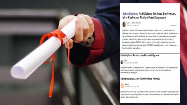 Sahte diploma almak isterken dolandırıldılar.