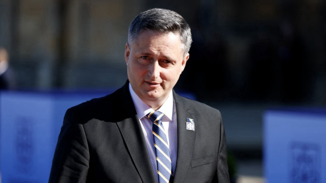 Le président de la présidence de Bosnie-Herzégovine, Denis Becirovic, arrive à la réunion de la Communauté politique européenne au Blenheim Palace à Woodstock, près d'Oxford, le 18 juillet 2024.