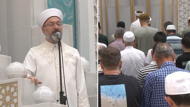 Cuma namazı öncesi yangınlar için yağmur duası yapıldı
