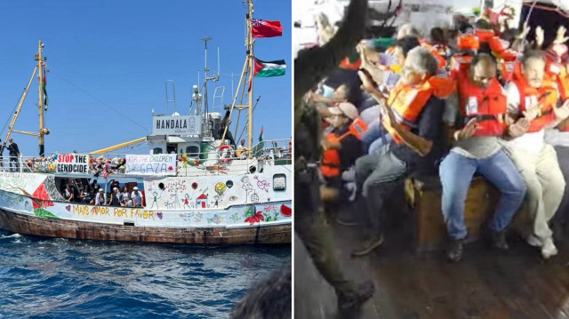 Handala gemisi 21 kişilik mürettebatı ile Aşdod Limanı'na ulaştı.