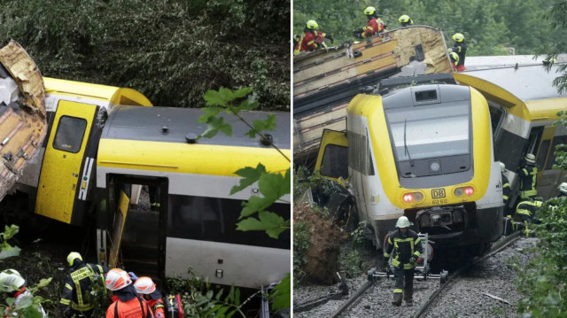 Almanya'da tren kazası.