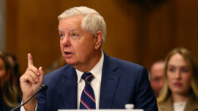 Lindsey Graham devant la Commission des relations étrangères du Sénat, le 15 juillet 2025 à Washington, DC.