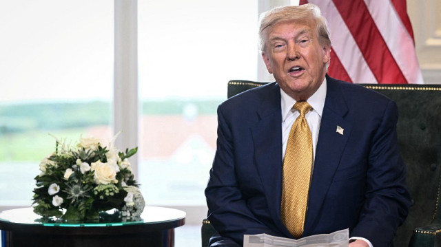 Le président américain Donald Trump, à Turnberry, dans le sud-ouest de l’Écosse, le 27 juillet 2025.