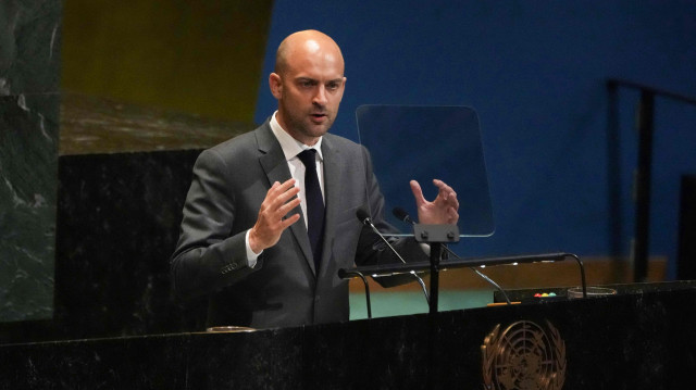 Le ministre français des Affaires étrangères, Jean-Noël Barrot, prend la parole lors d'une conférence des Nations Unies sur la solution à deux États pour Israël et les Palestiniens, au siège de l'ONU, le 28 juillet 2025 à New York.