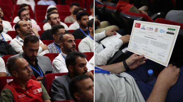 Suriye'nin başkenti Şam'da Türk İşbirliği ve Koordinasyon Ajansı Başkanlığı ile Multi-Aid Programs işbirliğiyle verilen temel siber güvenlik eğitimini tamamlayanlar için mezuniyet töreni düzenlendi.