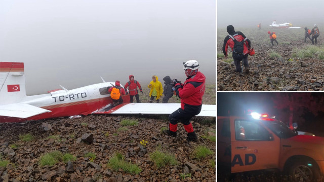 Kaza kırıma uğrayan uçağa ulaşıldı; Pilot hayatını kaybetti, yolcu yaralı. 
