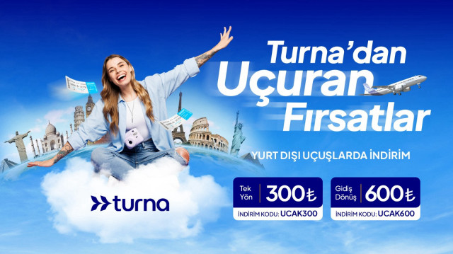 Turna.com yurt dışı uçuşlarda geçerli 30 Temmuz kampanyasını duyurdu.