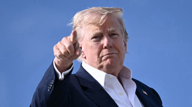 Le président américain Donald Trum, le 29 juillet 2025, à la fin de son voyage en Écosse.