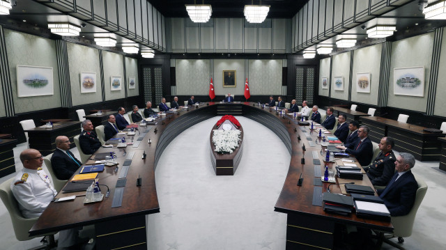 Le Conseil national de sécurité (MGK) s’est réuni au palais présidentiel sous la présidence du président Recep Tayyip Erdogan, le 31 juillet 2025.
