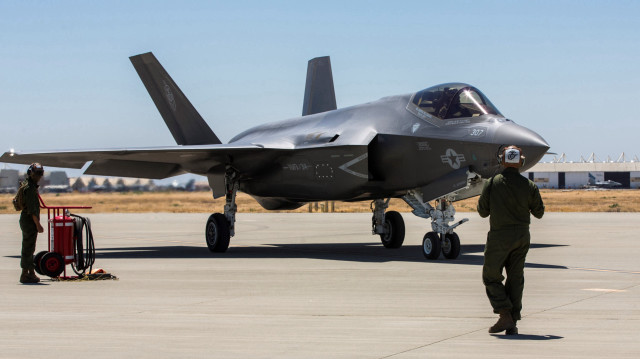 Zone sécurisée près de la base aérienne de Lemoore, en Californie, où un chasseur F-35 de la marine américaine s’est écrasé le 28 juillet 2025.
