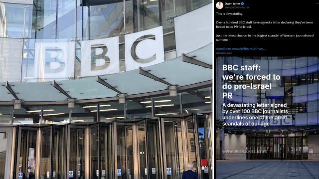 BBC çalışanların yönetim kurulan mektup yazıp, “Bize zorla İsrail PR’ı yaptırılıyor" şikayetinde bulundu.