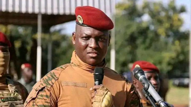 Le Président de la Transition au Burkina, le Capitaine Ibrahima Traoré.