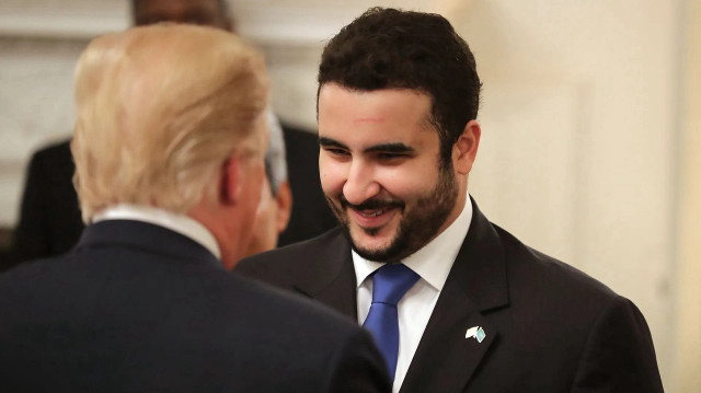 Президент США Дональд Трамп и министр обороны Саудовской Аравии Халед бен Салман в Белом доме, 2018 год.