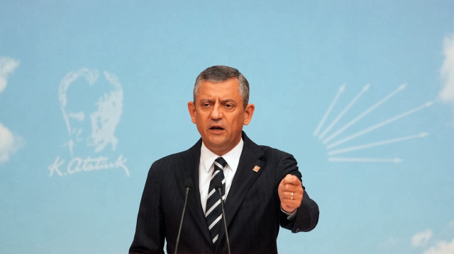Özgür Özel'in Cumhurbaşkanı Erdoğan'ı tehdit ettiği basın toplantısı.