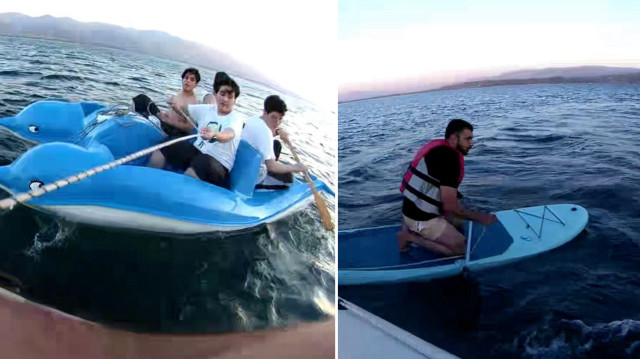 Yunus tipi deniz bisikleti ve dubalar jandarma ekiplerince göl kenarına çekildi.