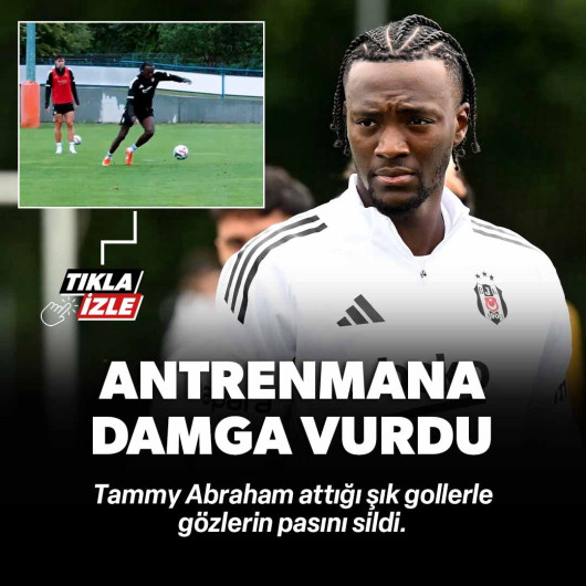 Tammy Abraham antrenmana damga vurdu: Attığı şık gollerle gözlerin pasını sildi (VİDEO)