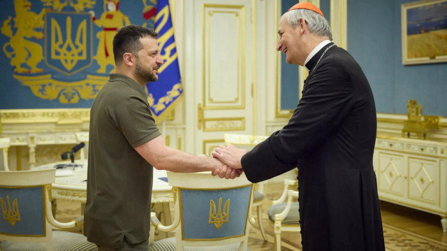 Papa 14. Leo, Ukrayna Devlet Başkanı Zelenskiy ile görüştü