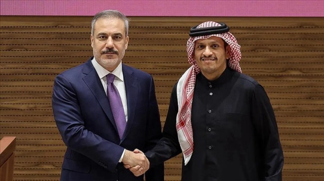 فيدان يبحث مع نظيره القطري مساعي وقف النار بغزة