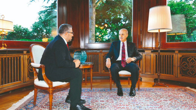 TBMM Başkanı Numan Kurtulmuş, Cenevre dönüşü aralarında Yeni Şafak Genel Yayın Yönetmeni Hüseyin Likoğlu’nun da bulunduğu gazete yöneticilerinin sorularını yanıtladı.