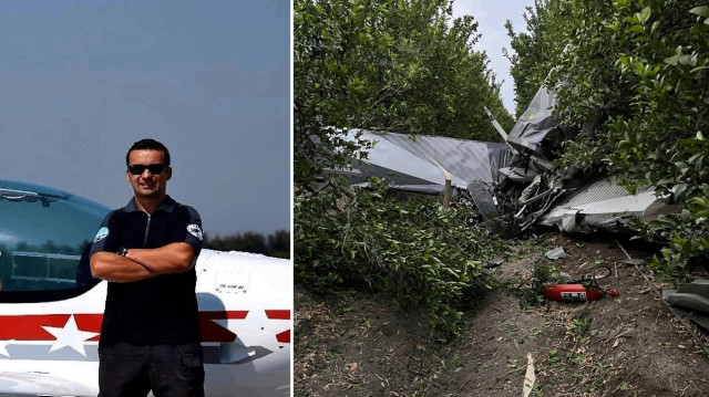 Adana'da eğitim uçağı düştü, iki kişi yaralandı.