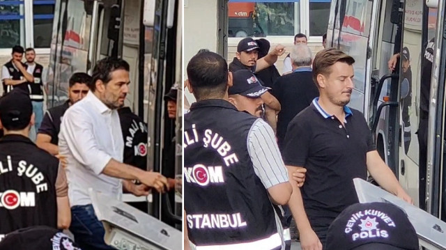 Aziz İhsan Aktaş suç örgütü soruşturmasında yakalanan zanlılar adliyede. 