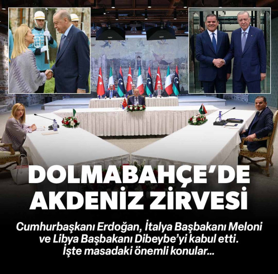 Erdoğan-Meloni-Dibeybe görüşmesi başladı