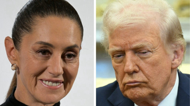 La présidente mexicaine Claudia Sheinbaum et le président américain Donald Trump.