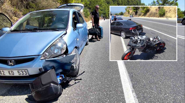 Manavgat’ta 4 araçlı zincirleme kaza