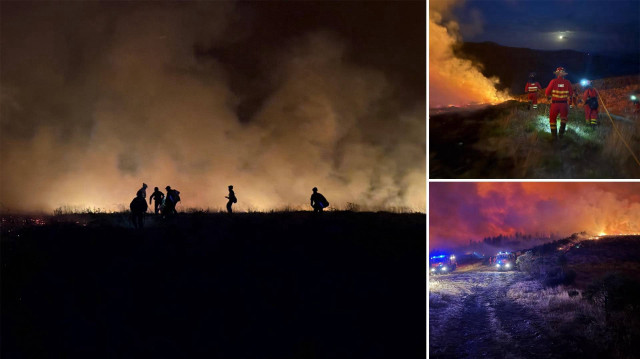 Orman yangınları, 10 farklı bölgede sürüyor.