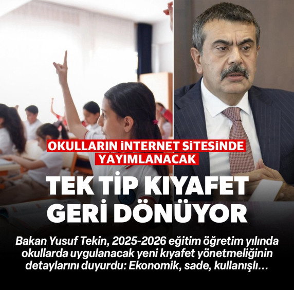 Bakan Tekin yeni "Okul kıyafeti" yönetmeliğinin detaylarını açıkladı