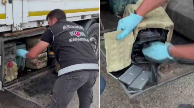Yedek yakıt bidonundan 149 adet gümrük kaçağı cep telefonu ele geçirildi.