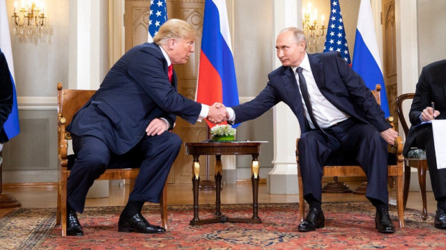 Президент США Дональд Трамп, президент РФ Владимир Путин.
